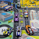 Kit 48 Carrinhos de Metal de Fricção com Maleta Container e Pista